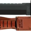 Ka-Bar KB2217 Big Brother Leather Handle Knife with Brown Leather Sheath Serrated Top