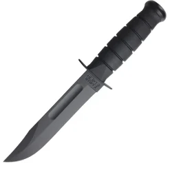Ka-Bar KB2221 Mark 1 Kraton Handle Knife with Black Leather Sheath Straight Edge
