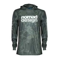 Nomad Design Hooded Tech Shirt Camo Khaki