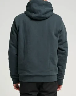 Salty Crew Anchor Quilted Zip Fleece Coal Black