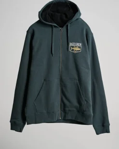 Salty Crew Angler Sherpa Zip Hoodie Coal Black