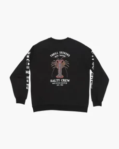 Salty Crew Buggin Out Crew Fleece Jumper Black