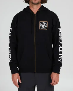 Salty Crew Coaster Zip Fleece Black