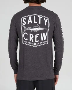 Salty Crew Fishery LS Tee Charcoal Heather