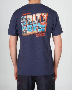 Salty Crew Greetings Premium SS Tee Navy Heather