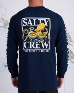 Salty Crew Ink Slinger Std LS Tee Navy
