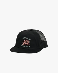 Salty Crew Lobster Pot Trucker Cap Black