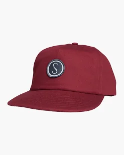 Salty Crew S Hook 5 Panel Unstructd Hat Mahogany