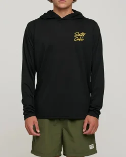 Salty Crew Snapper Hood Sunshirt Black