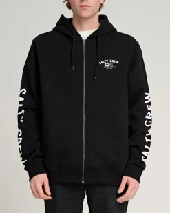 Salty Crew Surf Club Zip Hoodie Black