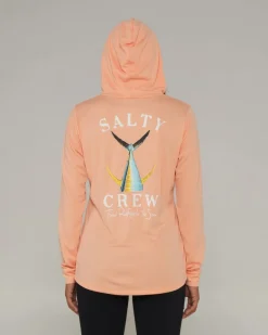 Salty Crew Tailed Hooded Sunshirt Wmns Apricot