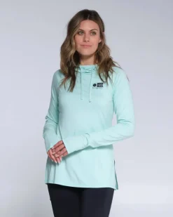 Salty Crew Thrill Seekers Hooded Sunshirt Wmns Seafoam