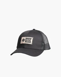 Salty Crew Topstitch Retro Trucker Black